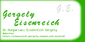 gergely eisenreich business card